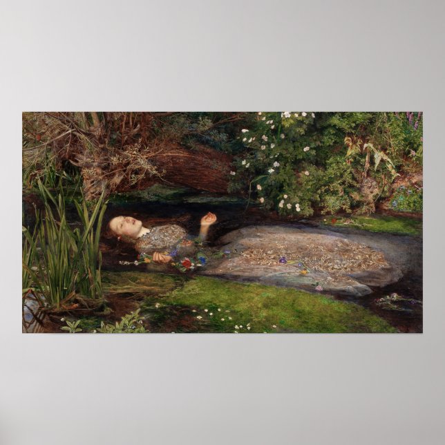 Poster Ophelia de John Everett Millais (Frente)