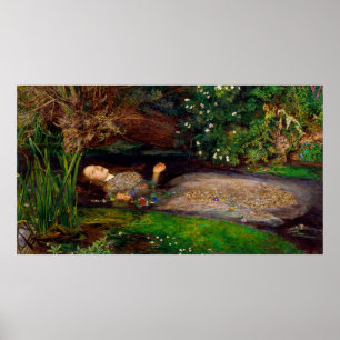 Poster Ophelia de John Everett Millais (1851)