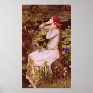 Pôster Ophelia de John William Waterhouse