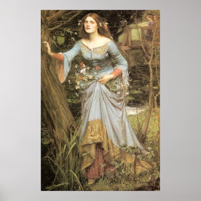 Poster Ophelia - John William Waterhouse (Frente)