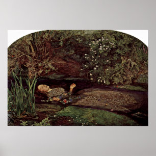 Pôster Ophelia por John Everett Millais