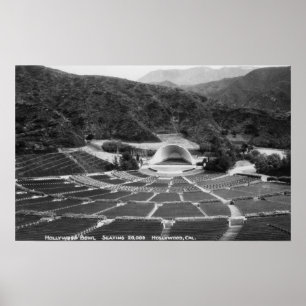 Pôster Opinião da bacia de Hollywood, Califórnia