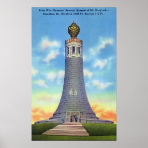 Poster Opinião da cimeira do memorial de guerra do estad