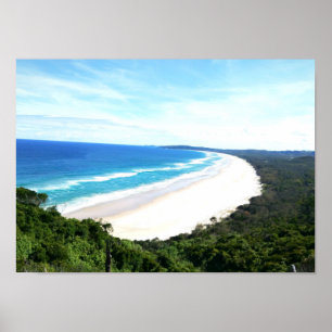 Pôster Opinião da praia da baía de Byron