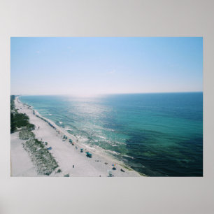 Poster Opinião da praia da manhã