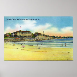 Pôster Opinião da praia de York do hotel e da união You