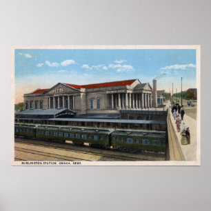 Pôster Opinião de estação de estrada de ferro de