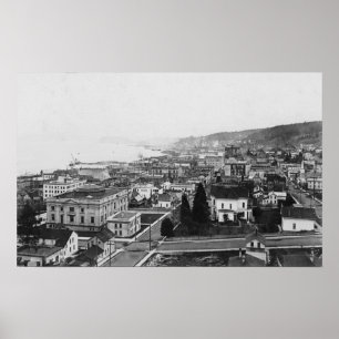 Pôster Opinião de olho de pássaro de Astoria, OU