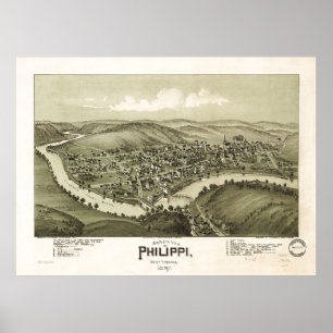 Poster Opinião de olho de pássaro de Philippi, West