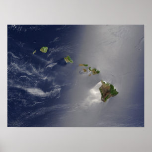 Pôster Opinião do satélite das ilhas havaianas
