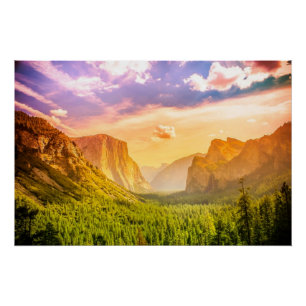 Pôster Opinião do túnel do parque nacional de Yosemite