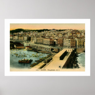 Poster Opinião geral de Argel dos 1900s do vintage