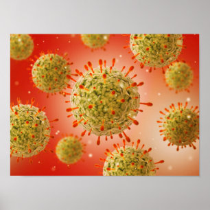 Pôster Opinião microscópica o vírus de herpes 1