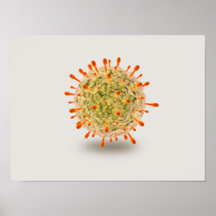 Pôster Opinião microscópica o vírus de herpes 2