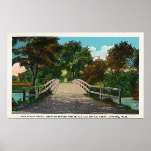 Poster Opinião norte velha da ponte da estátua minúscu