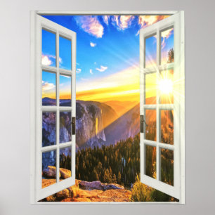 Poster Opinião Trompe do nascer do sol da montanha - l '
