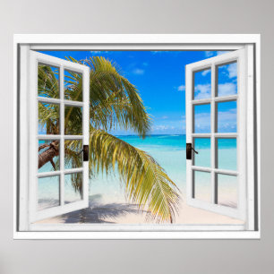 Poster Opinião tropical de relaxamento da janela do fals