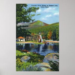 Poster Opinião ultrapassada lago de roda de água da