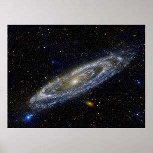 Poster Opinião ultravioleta da galáxia do Andromeda, ZG