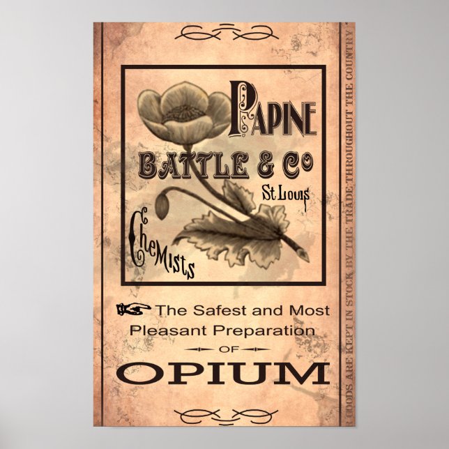 Pôster Ópio-1883 (Frente)
