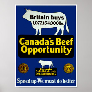 Poster Oportunidade da carne de Canadá