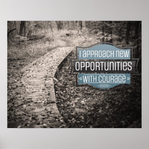 Poster Oportunidades novas com coragem