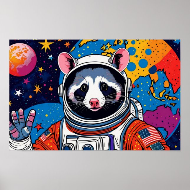 POSTER OPOSSUMO-VIDA NOS PLANOS DE DESERTO (Frente)