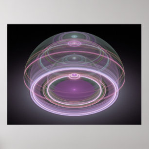 Poster Óptica Art 3D Grand Julian Fractal 08