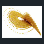 Poster Optical Art Lorenz Golden Fractal Attractor Two<br><div class="desc">Based on the Lorenz attractor with golden spheres</div>