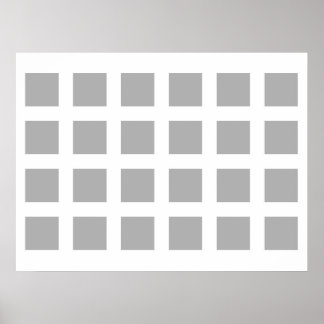 Poster Optical Illusion Vanishing Dots Grey and White