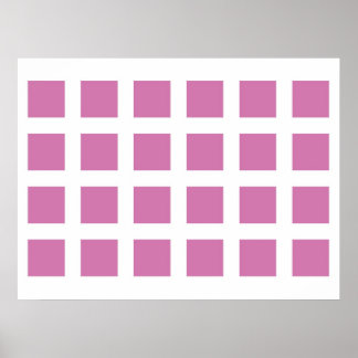 Poster Optical Illusion Vanishing Dots Magenta and White