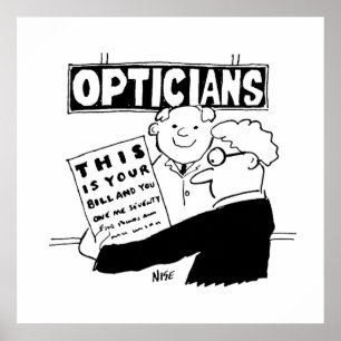 Poster Optician Apresenta A Sua Proposta. Um desenho anim