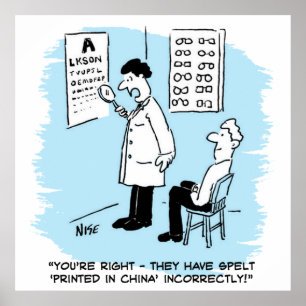 Poster Óptico fazendo um teste ocular