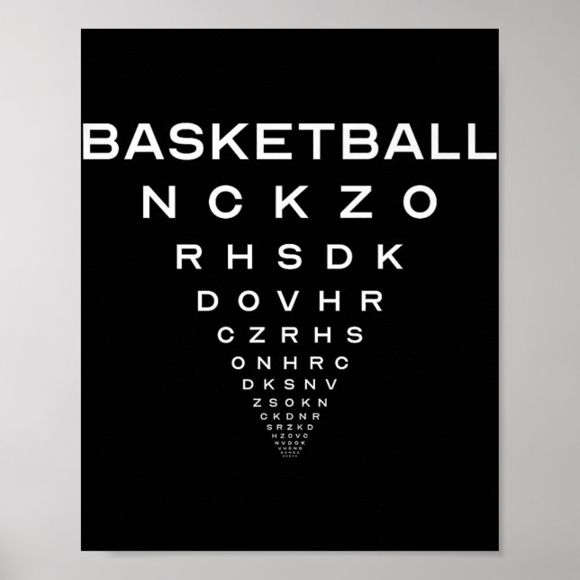 Poster Ópticos de basquete engraçados Premium de Piada de (Frente)