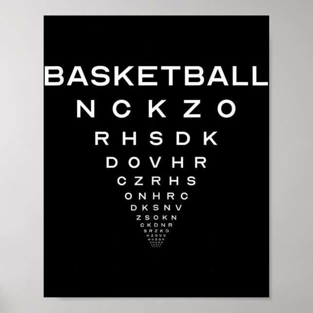 Poster Ópticos de Basquete Engraçados - Tanque de Piada d (Frente)