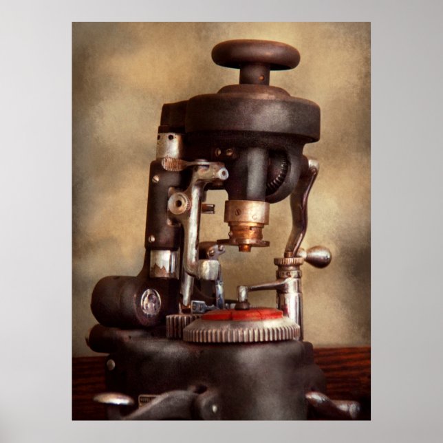 Poster Optometria - Máquina de corte de lentes (Frente)