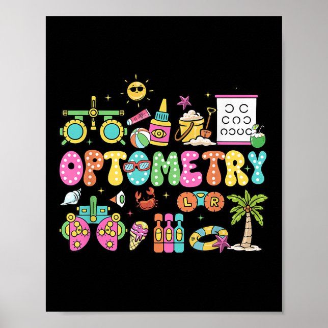 Poster Optometry Summer Vibes Ophthalmology Tech Eye Doct (Frente)