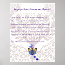 Poster Oração à limpeza e alinhamento divino