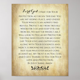 Poster Oração Cristã para Proteção
