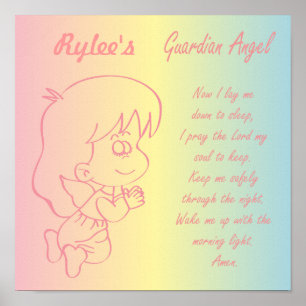 Pôster Oração da Noite do Anjo da Guardiã