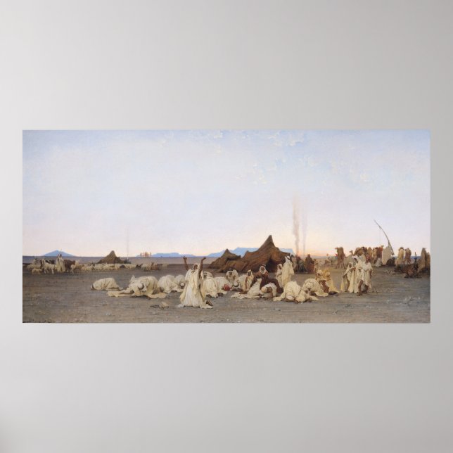 Pôster Oração da Noite no Saara, 1863 (Frente)