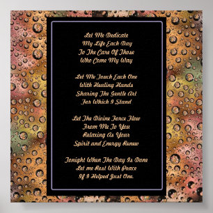 Poster Oração da terapia da massagem