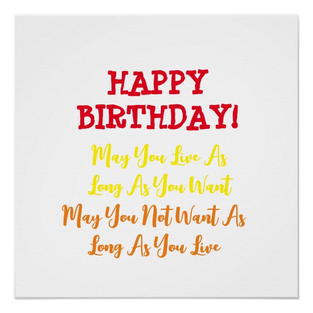 Pôster Oração de aniversário (Frente)