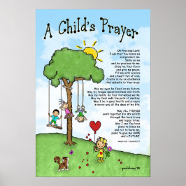 Pôster Oração de Criança (Escrituras: Romanos/Jeremias)