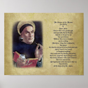 Poster Oração de St Thomas Aquinas para a pureza
