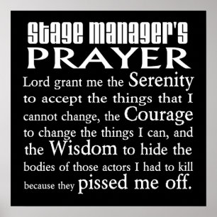 Pôster Oração do palco Manager