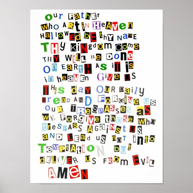 Pôster Oração do Senhor (Frente)