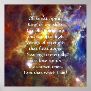 Pôster Oração Indiana Nativa Norte Americana