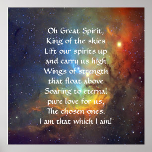 Poster Oração Indiana Nativa Norte Americana