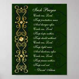 Pôster Oração Irlandesa, Circule-me Senhor,